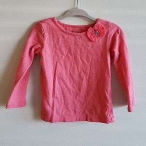 EUC Carters 18 month Pink Long Sleeve Shirt w/ bow